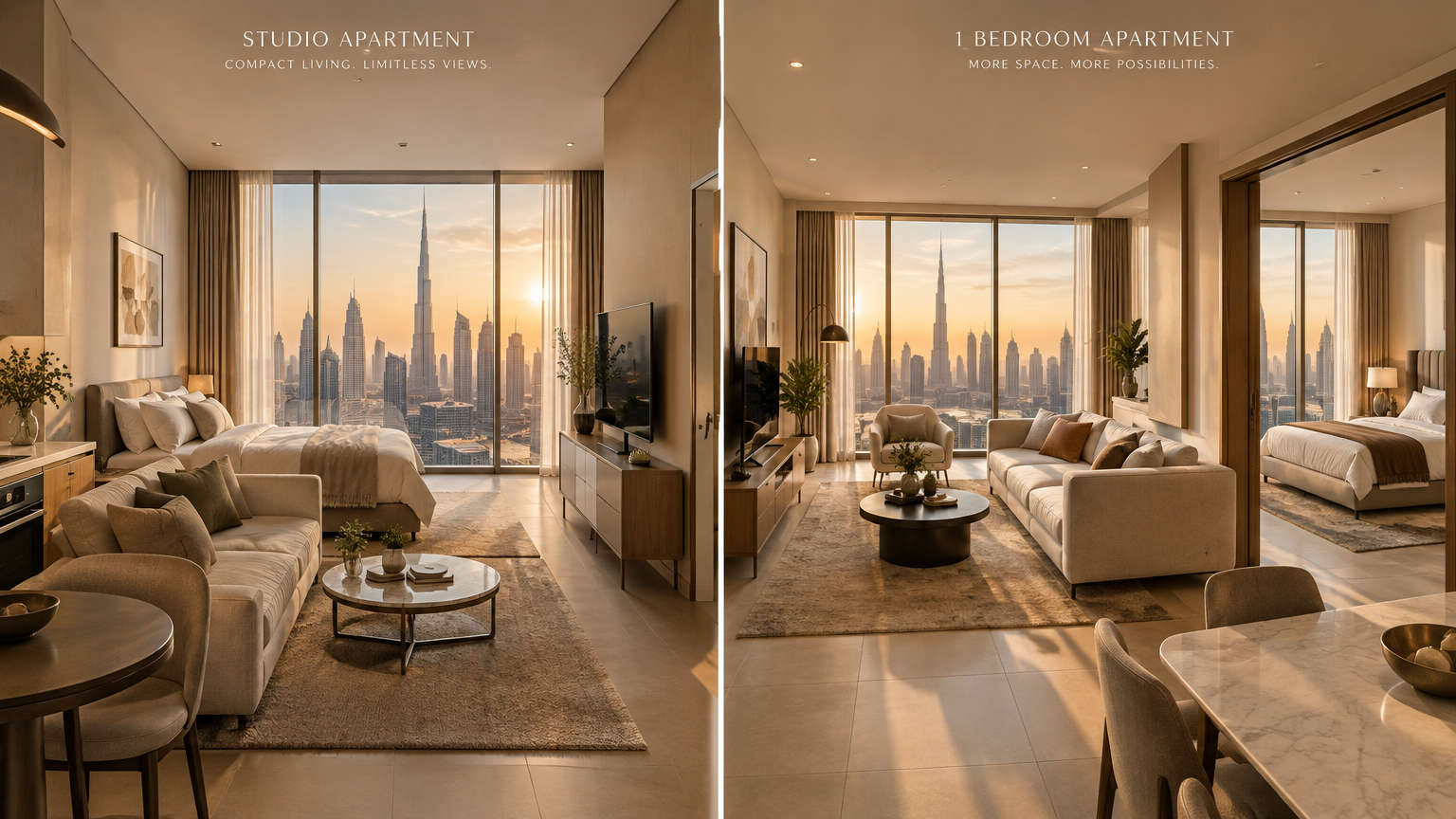 Studio vs 1-Bedroom Rent Dubai: Cost Guide 2026